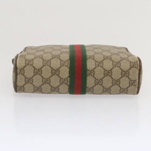 GUCCI GG Supreme Web Sherry Line Clutch Bag PVC Beige 89 01 012 Auth ac2794 - Picture 7 of 16